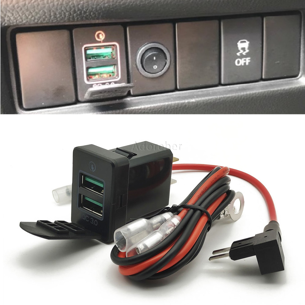 Phone Accessories Red - 1PC Red LED Car Charger Dual