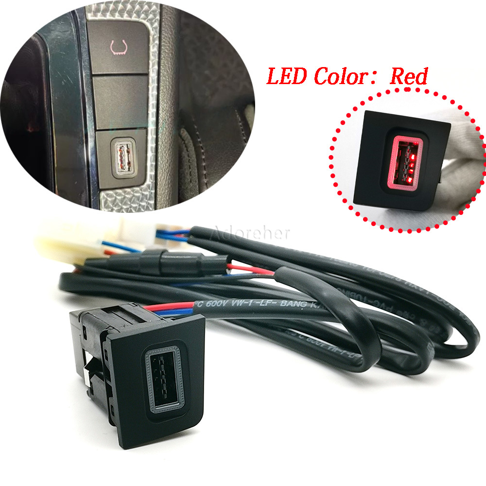 Phone Accessories Red - 1PC Red LED Car Phone Charger