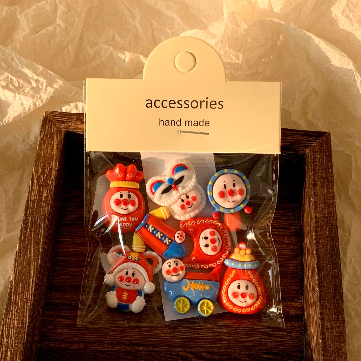 Phone Accessories Red - Anpanman Seamless Three-dimensional Sticker Cute Cup