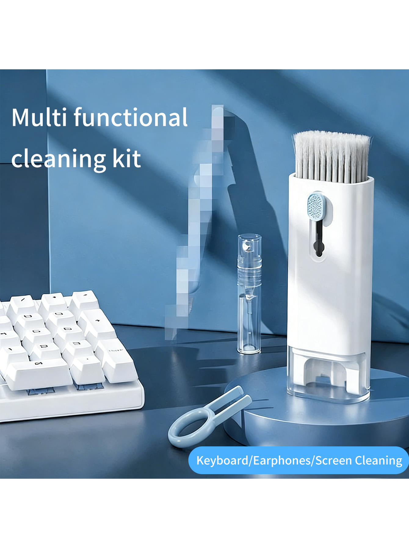 Screen Cleaner Spray - 7-in-1 Multifunctional Computer Keyboard Cleaning Brush