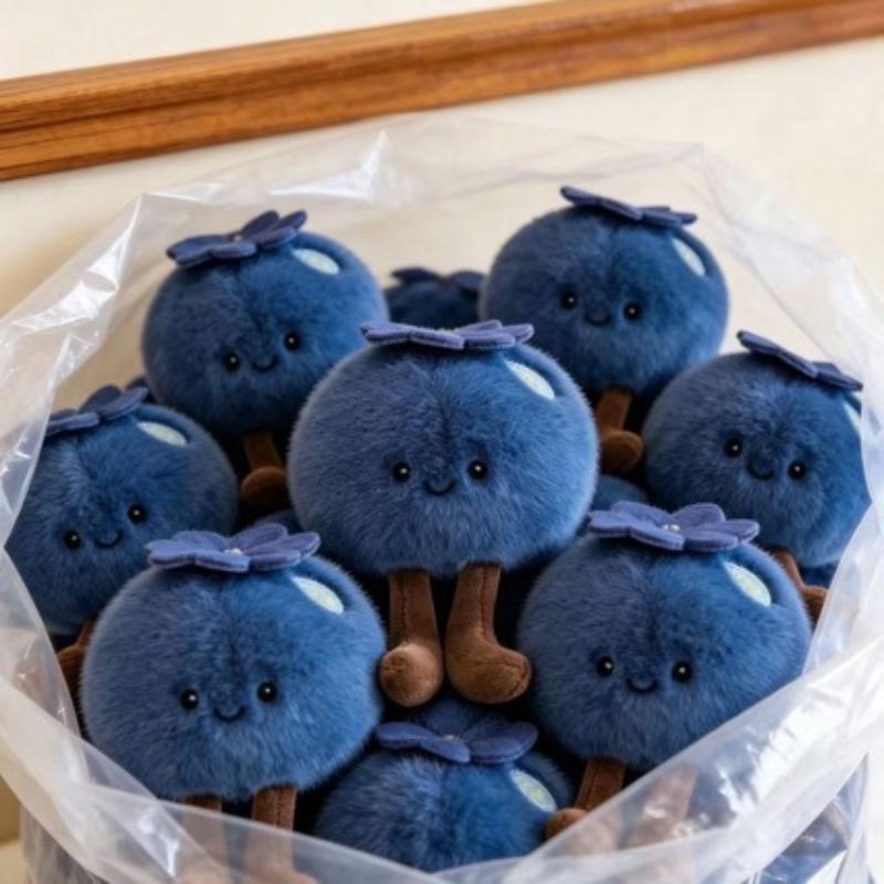 2pcs Fluffy Blueberry Plush Ke - Phone Accessories Doll recension och pris