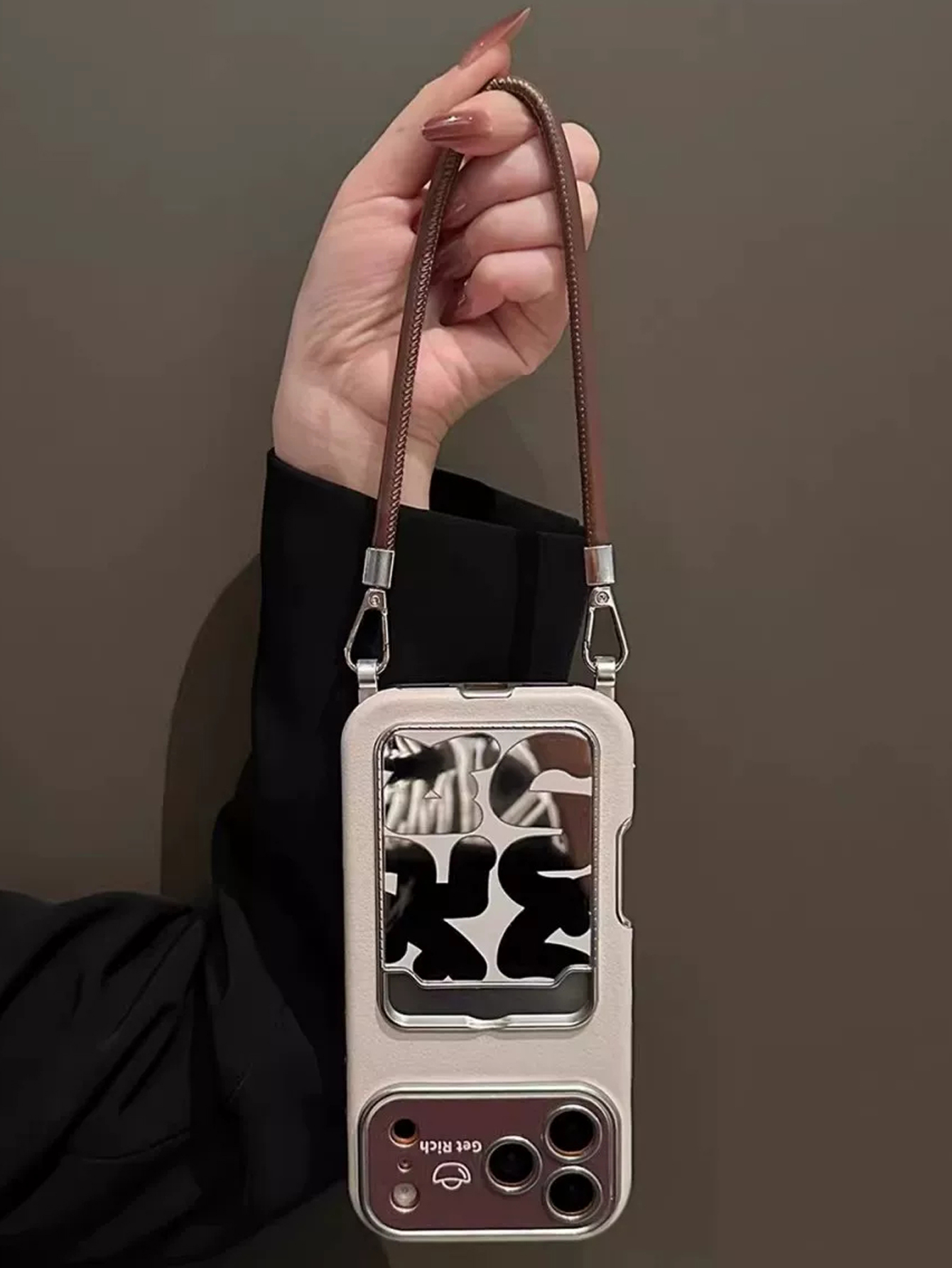Luxury Leather Mirror Card Hol - Phone Accessories Hippers recension och pris