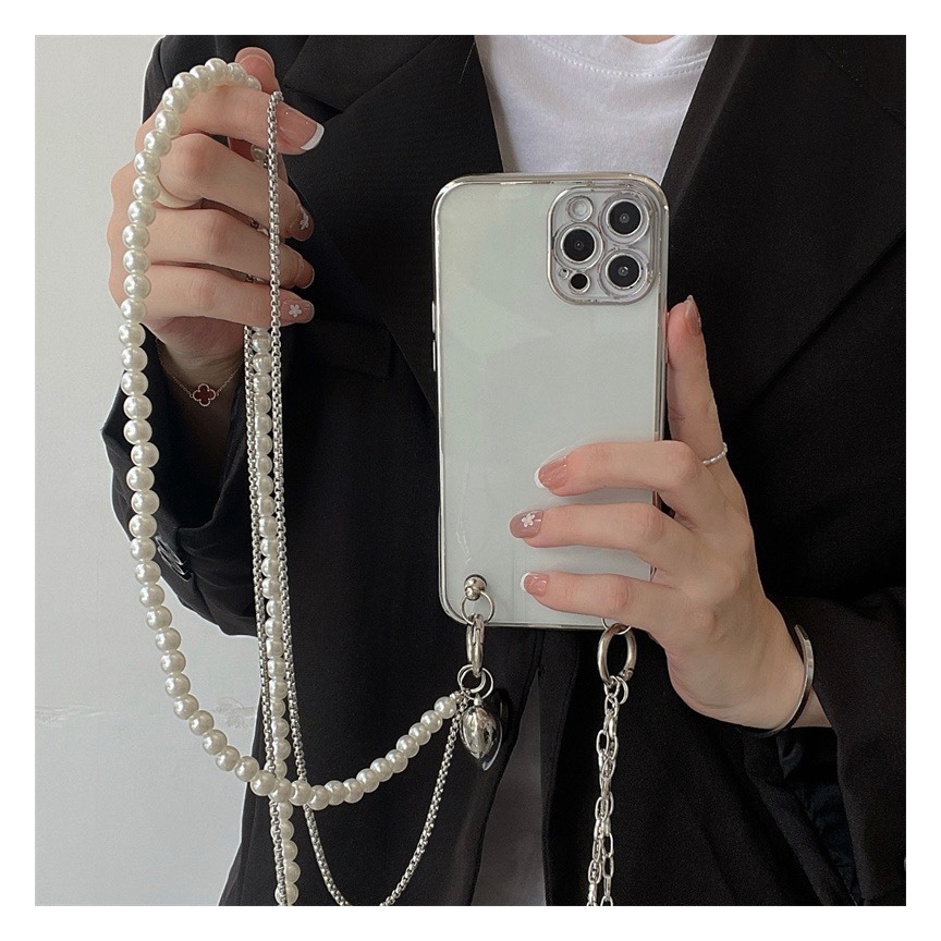 Long Pearl Phone Lanyard Handm - Phone Accessories Hanging recension och pris