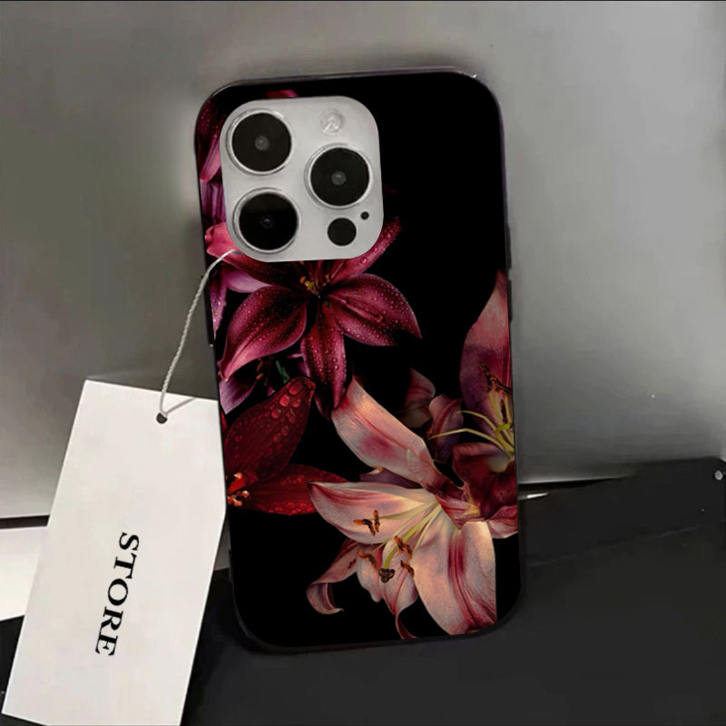 Elegant Red Lily Flower Phone  - Phone Accessories Red recension och pris