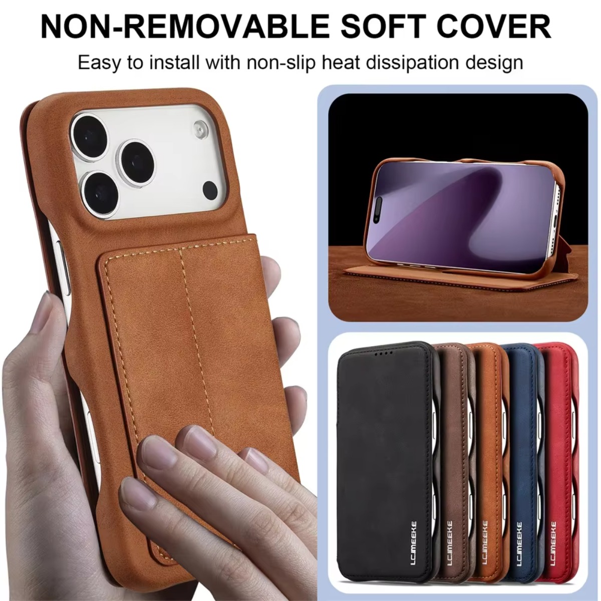 Leather Wallet Magnetic Flip C - Phone Accessories Hippers recension och pris