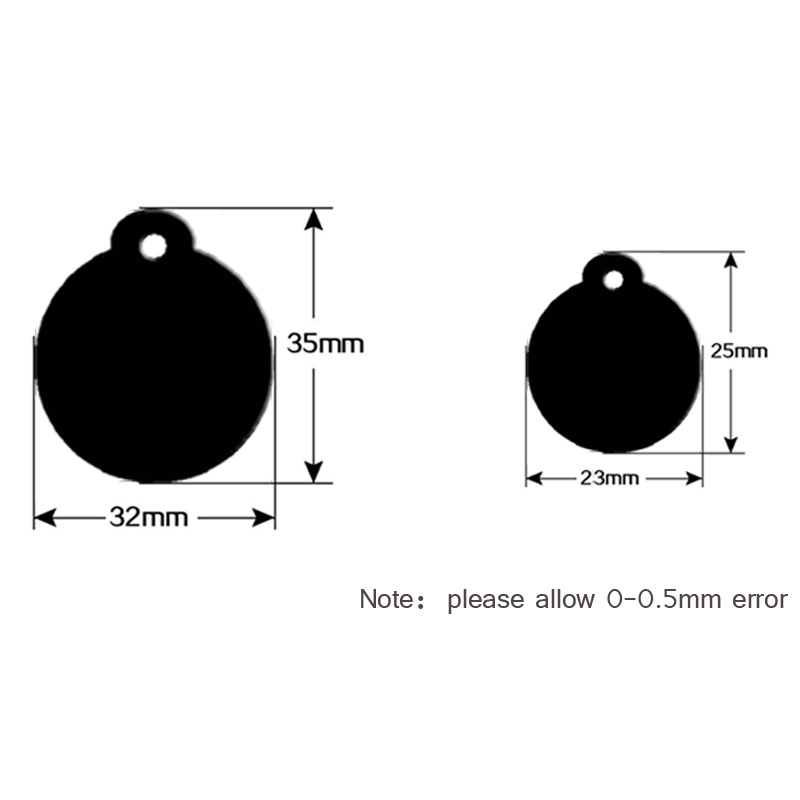 100 pcs Aluminum Cat ID Tag Ro - Phone Accessories Names recension och pris