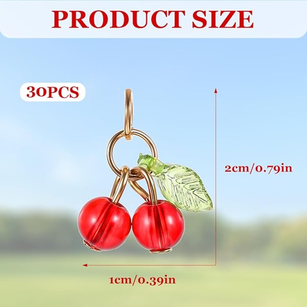 10/30/50PCS Red Cherry Charm P - Phone Accessories Red recension och pris