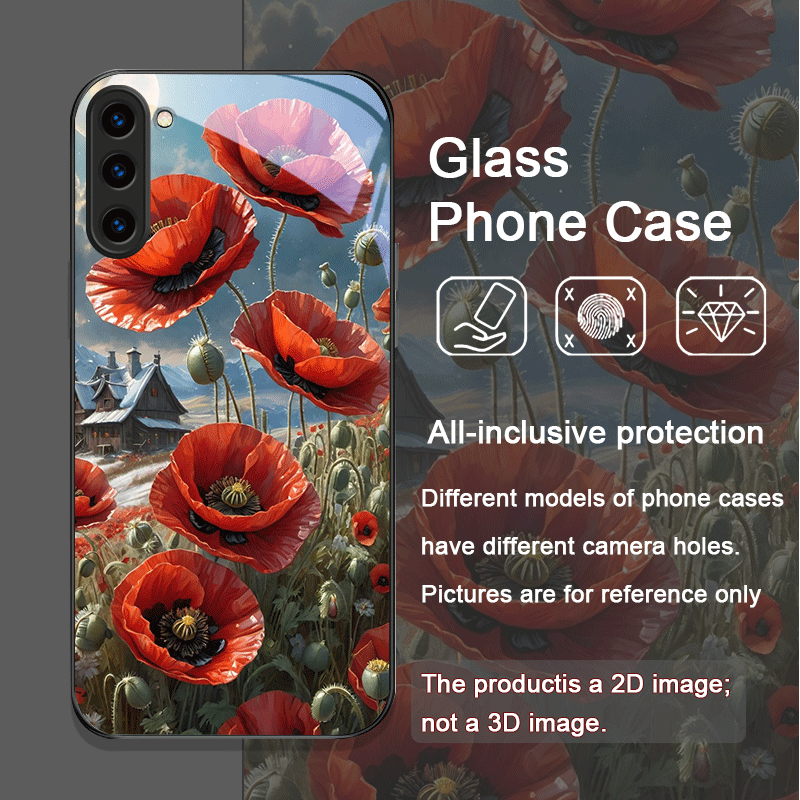 Retro Poppy Flower Bloom Hot R - Phone Accessories Red recension och pris