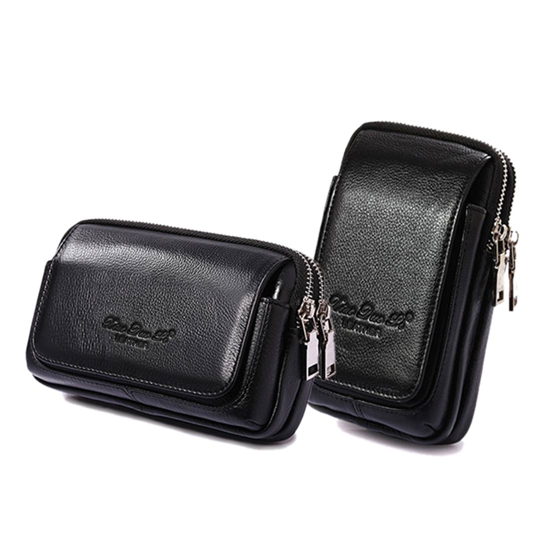 Men Genuine Leather Waist Fann - Phone Accessories Hippers recension och pris