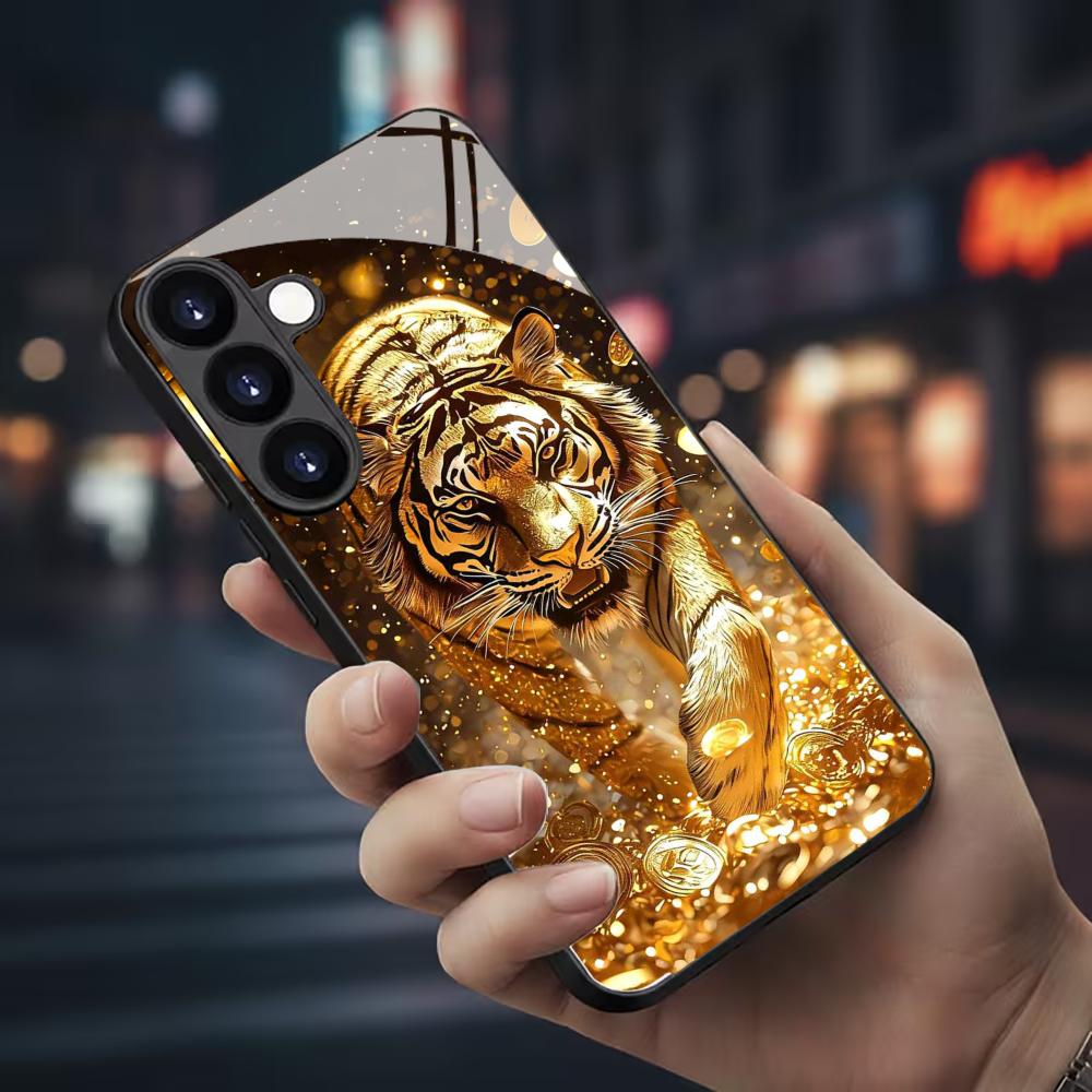 Tiger pattern glass Phone Case - Phone Accessories Samsung recension och pris